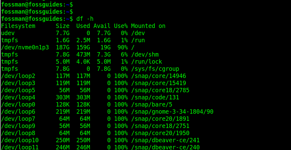 How To Check Disk Space Usage In Linux FOSSGuides