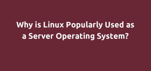 Why is Linux Popularly Used as a Server Operating System?