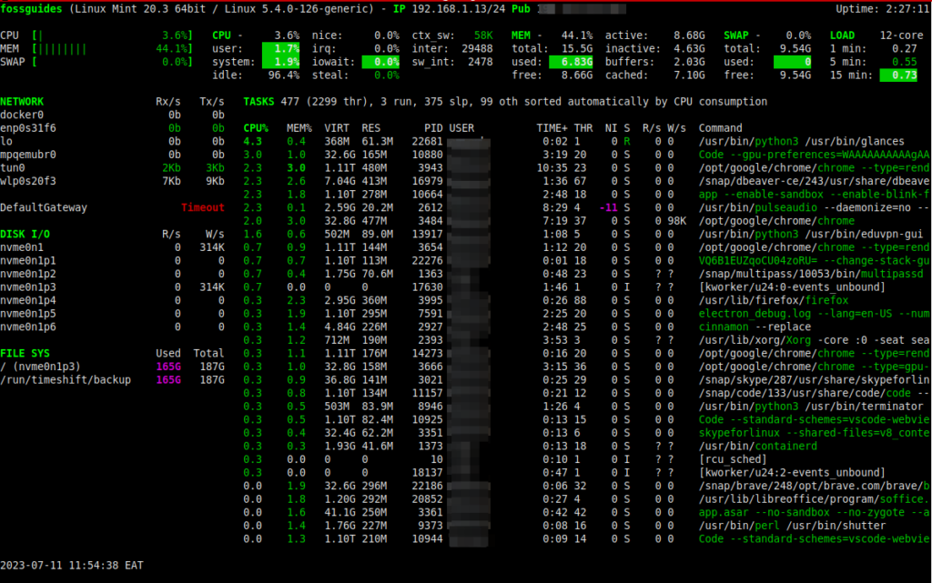 Glances – the Best Modern Monitoring Tool for Linux – FOSSGuides